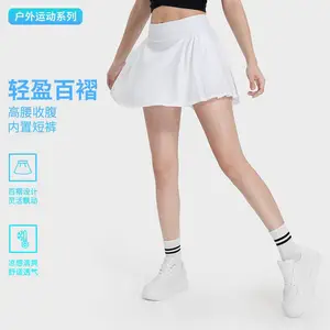 春夏假两件运动裤裙修身弹力带口袋运动短裤瑜伽健身百褶裙DSS064