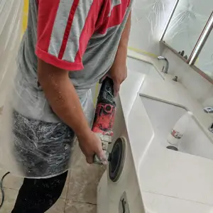 专业餐饮厨房台面石材翻新 结晶养护耐磨防污处理