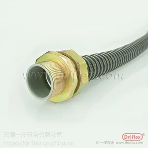 Driflex天津厂家供应铁镀锌外丝软管接头 金属穿线管接头