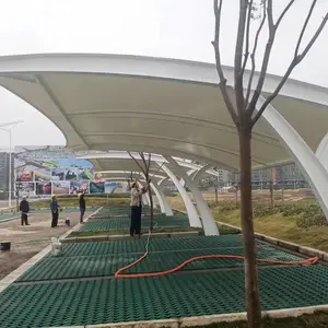 充电桩膜结构车棚,高速充电桩车棚,公交车充电桩车棚