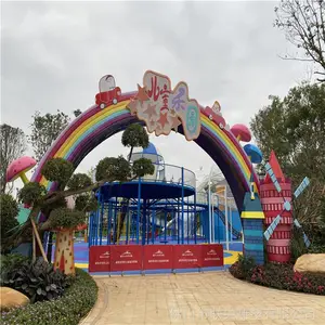 城堡玻璃钢雕塑 玻璃钢门头雕塑 楼盘儿童乐园雕塑