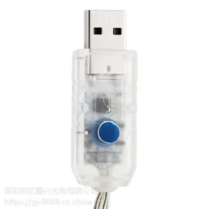 亿嘉兴led灯串节日灯串 USB带遥控灯串 铜线银线灯串 圣诞节装饰小彩灯