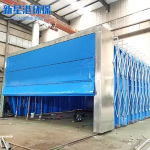移动伸缩喷漆房可移动大型工件喷漆伸缩房电动伸缩喷漆房