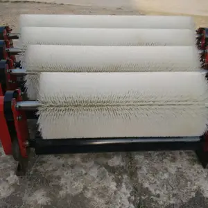 无动力滚刷清扫器 化工钢厂皮带机毛刷 AY-800被动滚筒清扫器
