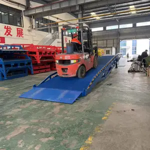 厂家移动式登车桥集装箱叉车装柜平台8吨10吨12吨货车电动调平板