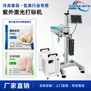 梓晨紫外激光打标机 冷冻食品包装袋纸盒 生产日期批号保质期打标机