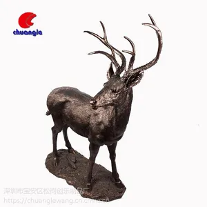 树脂复古金色鹿 ***家居饰品摆件北欧工艺品