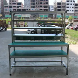 防静电工作台操作台带灯电子工厂流水线车间检验桌插座维修台