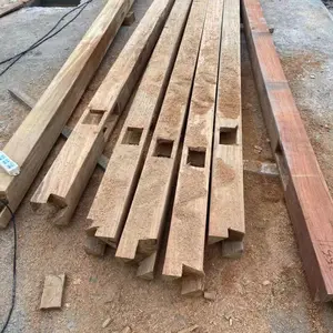 非洲菠萝格凉亭 榫卯结构 菠萝格花架 地板料定尺加工 贵隆木业