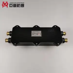 矿用光纤接线盒FHG4黑色光缆盘纤盒4通24芯