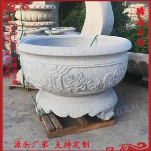 物美价廉 惠安九龙星园林景观大理石石雕花钵定制
