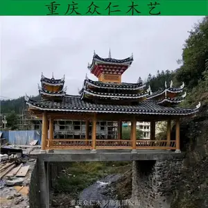 铜仁景区防腐木仿古牌坊 景区门楼牌坊施工安装 众仁木艺