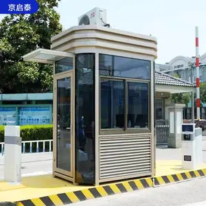 停车岗亭生产制作 钢结构不锈钢金属雕花板真石漆材质均有 户外