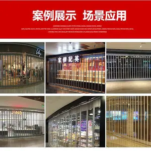 水晶折叠门电动水晶卷帘门铝合金卷闸门快速卷帘门欧式车库门