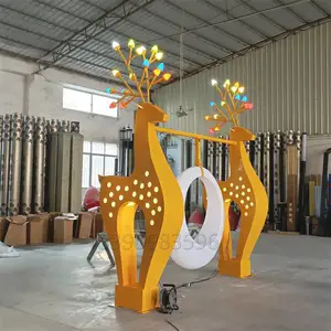 园林公园绿化带景观鹿灯景区文旅项目造型摆件灯非标定制