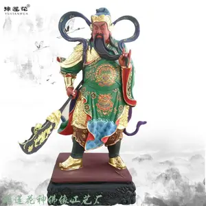 豫莲花承接寺庙修复工程 定制关公佛像 关二爷塑像 关老爷佛像 伽蓝菩萨塑像 武财神关公神像