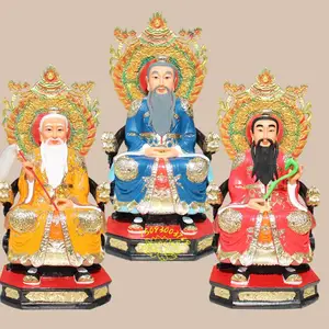 三清天尊佛像 玻璃钢三清老祖神像 太上老君图片 手工木雕元始天尊佛像 三清观***神像