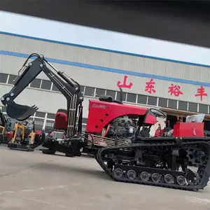 120马力拖拉机 水旱两用履带耕地机 挖旋一体机 水田打浆机 农田耕整机