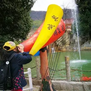 喇叭号角喊泉-2020网红游乐新品 减压神器呐喊喷泉高音话筒声控喷泉