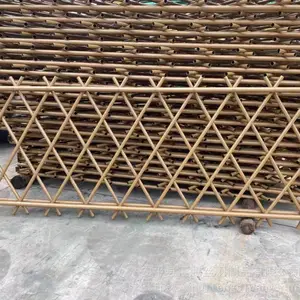 汇腾 景区仿竹子护栏 仿竹小院围栏 园林不锈钢仿竹栏杆厂家