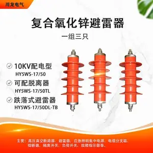 HY5WS-17/50户外配电型高压氧化锌避雷器可带脱离器跌落式避雷器