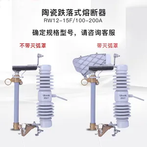 RW10-12F/100A200A陶瓷令克保险管 10KV户外高压跌落式熔断器