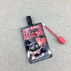 定制唇釉刷吸嘴袋 睫毛膏眼线笔小吸嘴袋便携铝箔袋