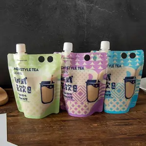 东莞厂家批发爆摇奶茶袋印刷logo奶茶店外卖打包袋/可定制