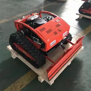 修剪公路绿化带边坡地面履带式自走遥控割草机