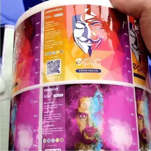 卷筒贴标机贴 彩色瓶机标贴标签贴纸定做 不干胶标签印刷设计