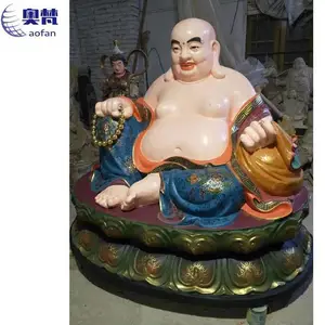 纯铜弥勒佛像定制厂家 树脂玻璃钢弥勒佛 定做铸铜大肚笑佛