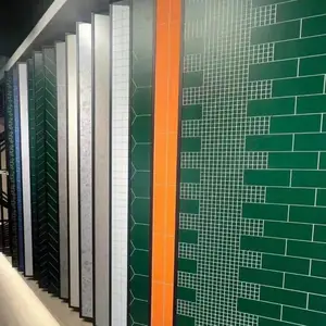 spc石晶墙板 仿瓷砖石塑锁扣雕刻格子酒店卫生间墙面翻新专用防潮