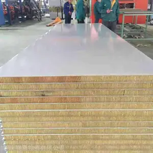 A级防火岩棉净化板 75mm厚岩棉夹芯板 重庆机制净化板加工厂