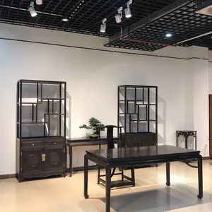 大道至美明式红木紫光檀博古架定做大全 黑酸枝苏式书架酒架家具