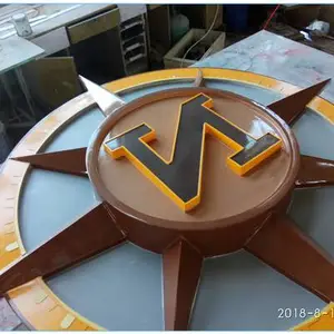 青岛玻璃钢指南针装饰景观摆件树脂