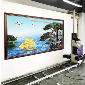 弘彩数码新款三喷头3D墙面打印机
