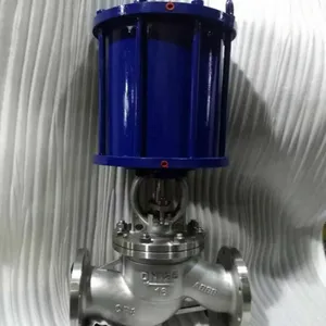 不锈钢气动截止阀 J641W-16P 直行程单双作用阀