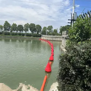巷道闸口区域拦船浮标 串联式安装水面警示浮筒 百世PE拦截浮体