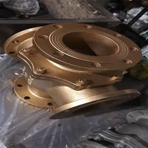 Q46W-16T 手动操作四通换向法兰式全铜海水球阀