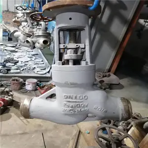 DN175 铬钼钢自密封对焊截止阀 J61Y-P57 140V 高温蒸汽电站截止阀