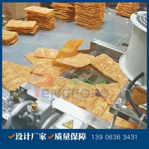 小型薄脆油炸机 电加热网带式脆皮油炸线 鹏福特芝麻饼油炸设备厂家