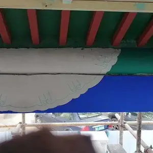 沧州海兴古建彩绘浮雕壁画石雕影壁工作室,水泥浮雕背景墙绘壁画