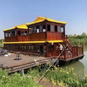 16米双层画舫船仿古木质景观船领导接待餐饮船