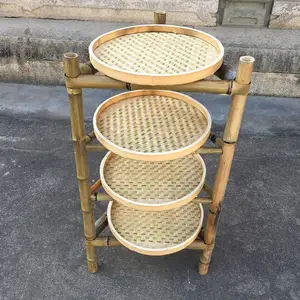厂家火锅竹菜架竹架子重庆火锅放菜篮置物架三角形竹架 加工 热卖