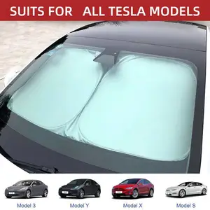 防晒隔热240T Model3汽车遮阳挡ModelY遮阳板太阳挡