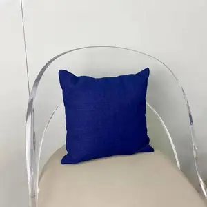 代简纯色亚麻布抱枕套休闲沙发靠垫纯色抱枕套亚马逊***家居