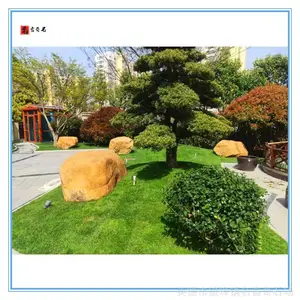 园林造景常用石黄蜡石-河南草坪点缀石黄蜡石-黄蜡石原产地