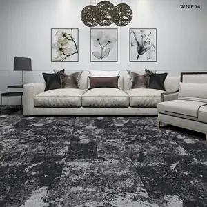 上海商用工程高低圈提花长条方块地毯 办公室写字楼会议室拼接地垫