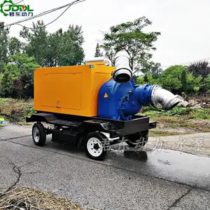 君东动力8寸600立方三轮牵引强自吸污水防汛排涝泵市政窖井排污泵