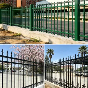 不用砌墙的围栏，农村自建房围墙护栏新款，锌钢围墙栏杆批发